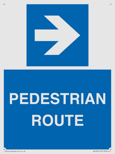 PEDESTRIAN ROUTE - right arrow